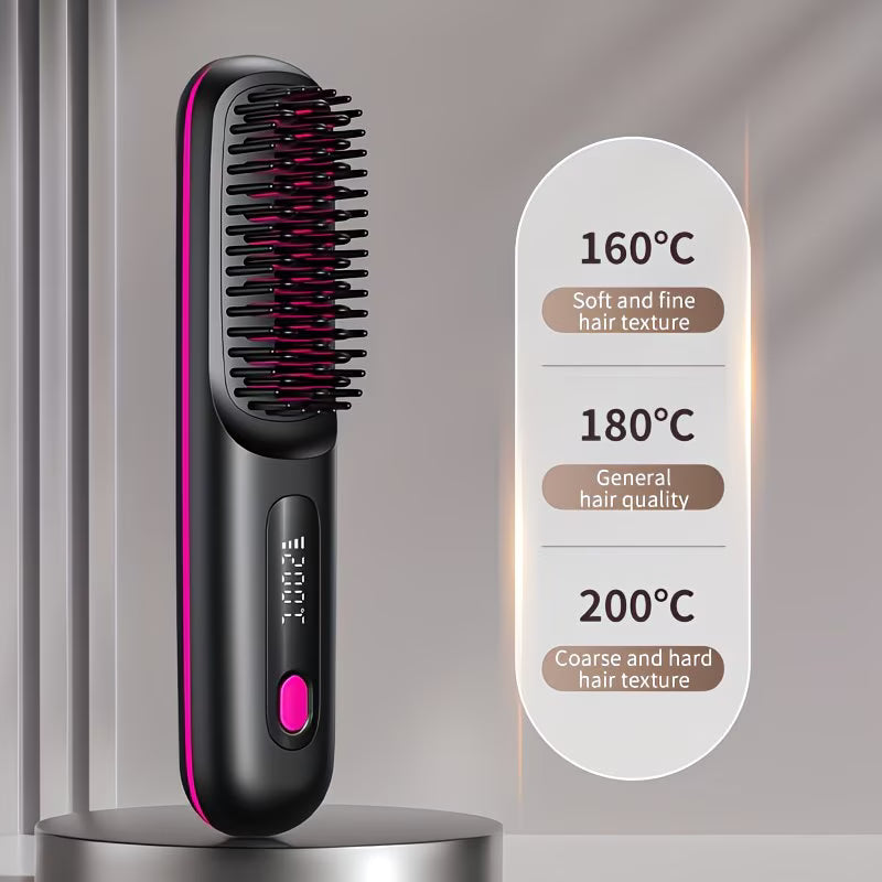 LED Hair Straightening Brush