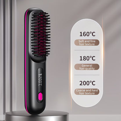 LED Hair Straightening Brush