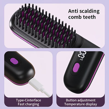 LED Hair Straightening Brush