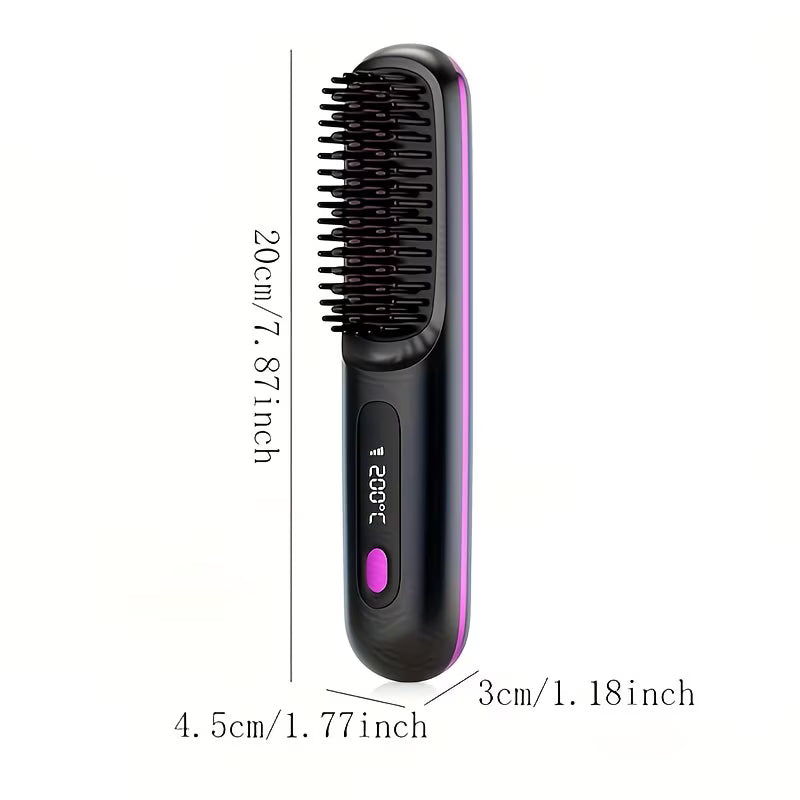 LED Hair Straightening Brush